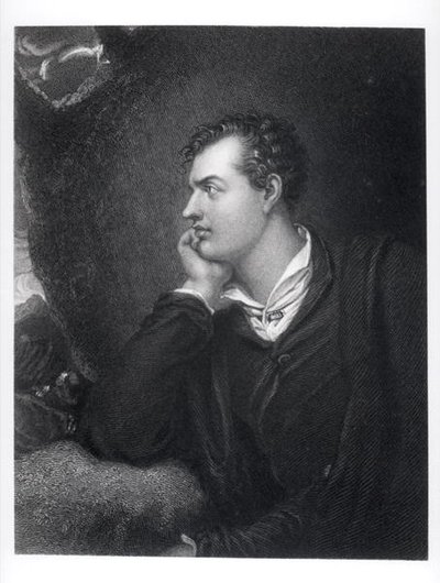 Porträt von George Gordon, 6. Lord Byron of Rochdale (1788-1824) von English School