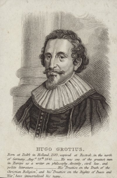 Porträt von Hugo Grotius von English School
