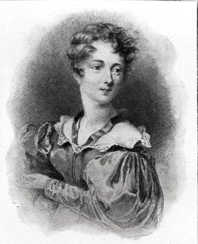 Porträt von Lady Caroline Lamb (Lithografie) von English School