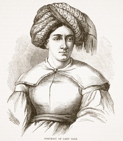 Porträt von Lady Sale, Illustration aus Cassells Illustrierter Geschichte Englands von English School