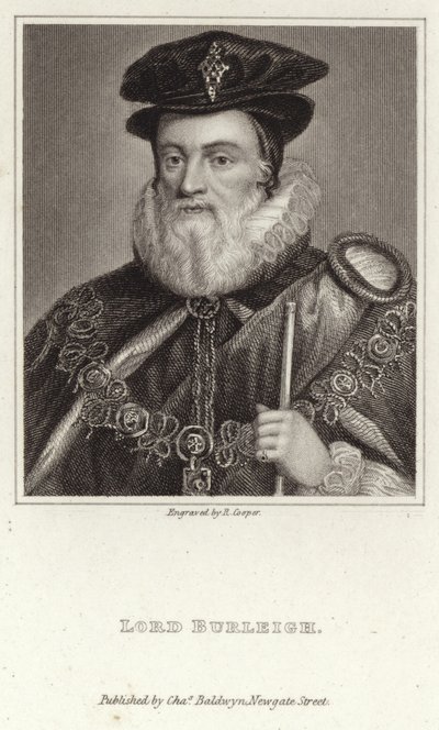 Porträt von Lord Burleigh von English School