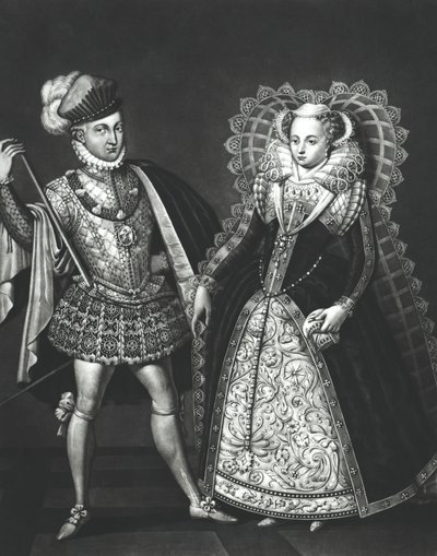 Porträt von Maria Stuart (1542-87) und Henry Stewart, Lord Darnley (1545-67), 29. Juni 1565 von English School