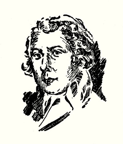 Porträt von Richard Brinsley Sheridan von English School