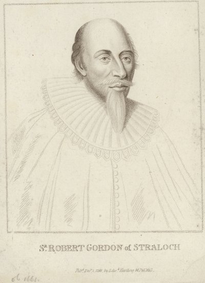 Porträt von Robert Gordon von Straloch von English School