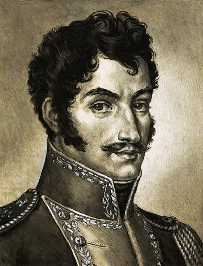 Porträt von Simon Bolivar von English School