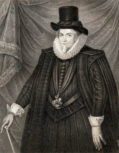 Porträt von Thomas Cecil, 1. Earl of Exeter, aus Lodges British Portraits, 1823 von English School
