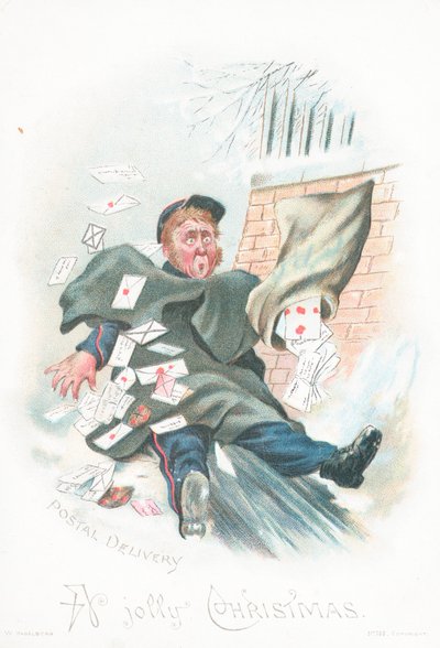 Postzustellung, Weihnachtskarte von English School
