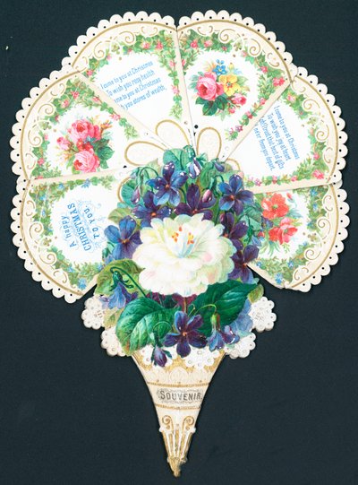 Schöne Blumen in Form eines Fächers von English School