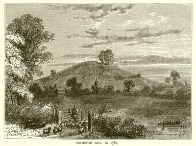 Primrose Hill im Jahr 1780 von English School
