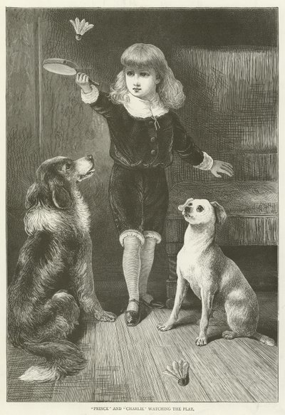 Prinz und Charlie beobachten das Spiel von English School