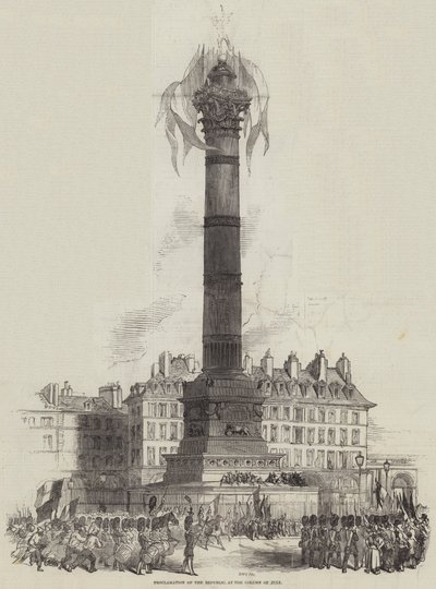 Proklamation der Republik an der Julisäule von English School
