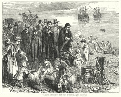 Puritaner auf dem Weg nach Neuengland von English School