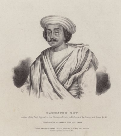 Ram Mohan Roy, indischer Philosoph, Reformer und Gründer der Brahmo Sabha Bewegung von English School