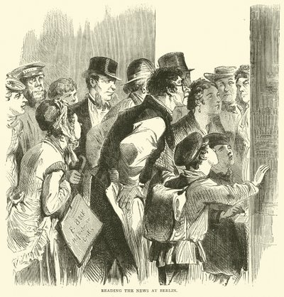 Zeitungslesen in Berlin, November 1870 von English School