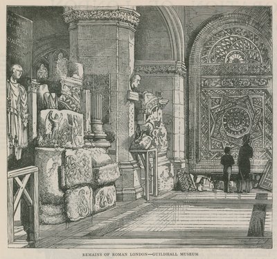 Überreste des römischen Londons - Guildhall Museum von English School