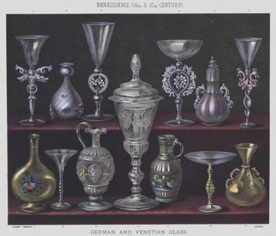 Renaissance, 16. und 17. Jahrhundert, deutsches und venezianisches Glas von English School
