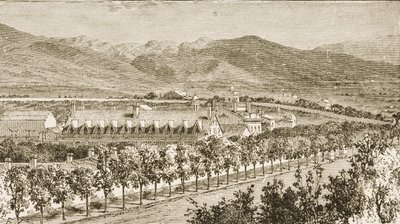 Residenz von Brigham Young (1801-77), zweiter Präsident der Mormonenkirche, Salt Lake City, Utah, aus 