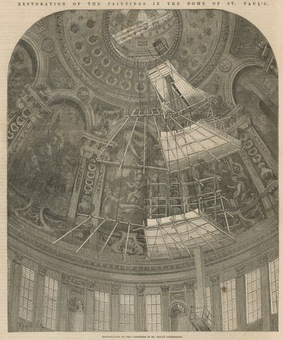 Restaurierung der Gemälde in der Kuppel der St. Pauls Kathedrale von English School