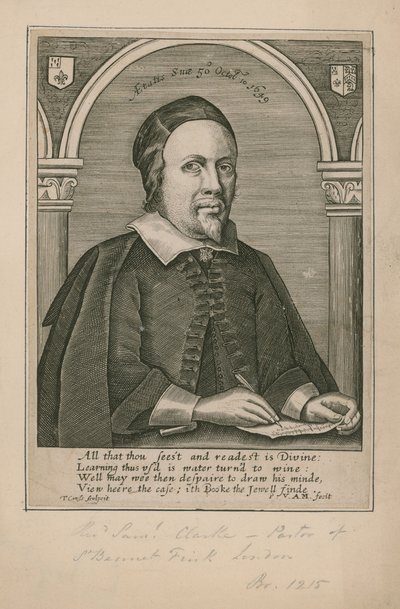Reverend Samuel Clarke, Pastor von St. Bennet Fink von English School