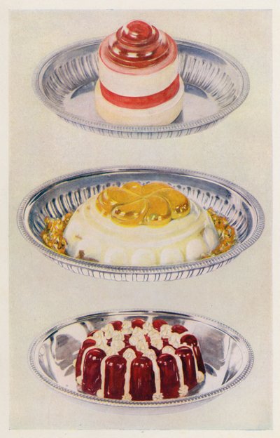 Bandqualle; Venus-Pudding; Weingelee und Sahne von English School