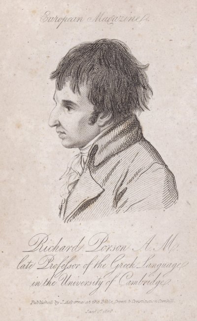 Richard Porson, englischer Gelehrter, Professor für Griechisch am Trinity College, Cambridge von English School