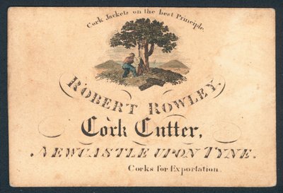 Robert Rowley, Korkschneider, Visitenkarte von English School