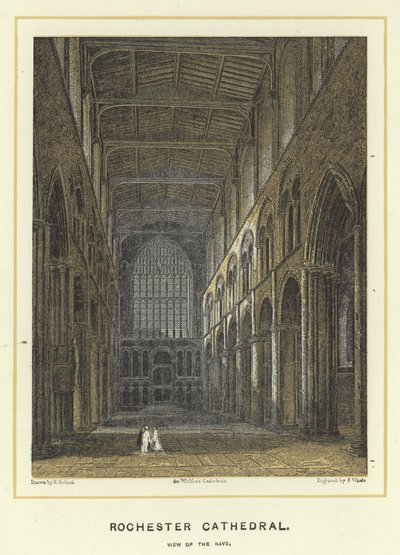Kathedrale von Rochester, Blick auf das Kirchenschiff von English School