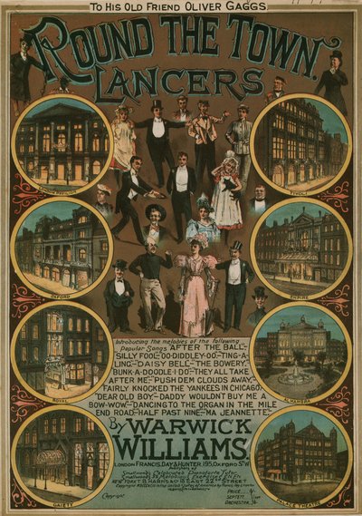 Round the Town Lancers von Warwick Williams; Musikpartitur von English School