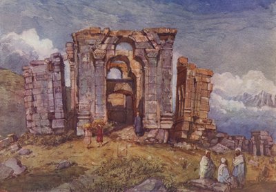 Ruinen des Martand-Sonnentempels, Kaschmir von English School