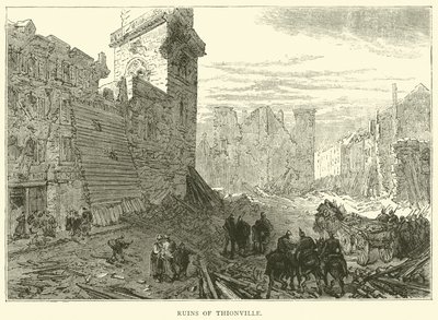 Ruinen von Thionville, Dezember 1870 von English School