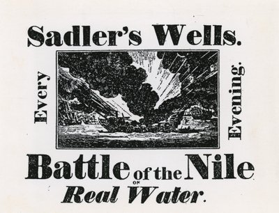 Sadlers Well. Schlacht am Nil auf echtem Wasser. Jeden Abend von English School
