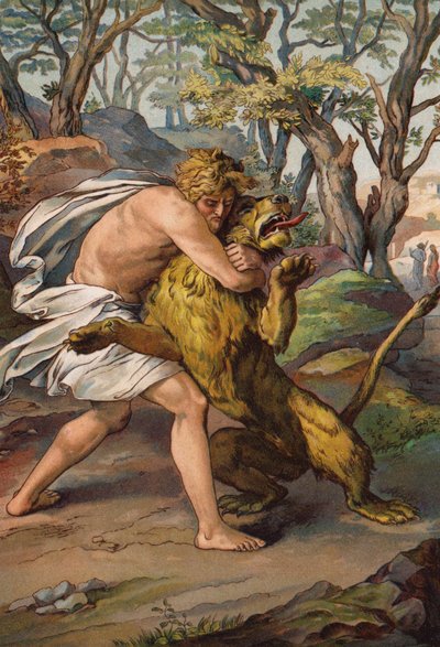 Samson tötet den Löwen von English School