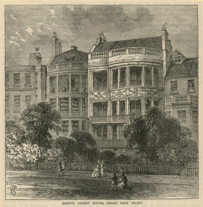 Samuel Rogers Haus, Green Park Vorderseite von English School