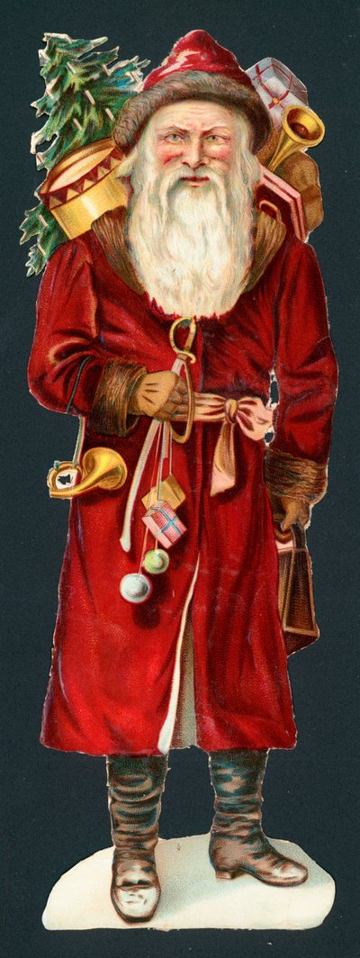 Weihnachtsmann, Weihnachtskarte von English School