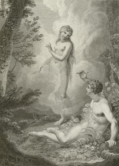 Szene aus Paradise Lost, von John Milton von English School