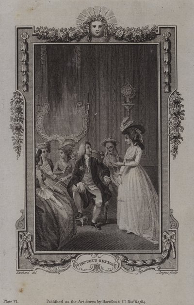 Szene aus Die tugendhafte Waise, von Mary Collyer von English School