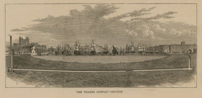 Querschnitt des Thames Subway von English School