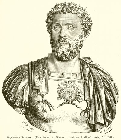 Septimius Severus (Büste gefunden in Otricoli. Vatikan, Halle der Büsten, Nr. 290) von English School