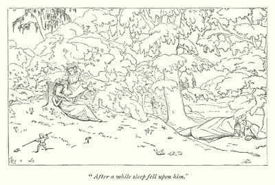 Ein Sommernachtstraum; Titania schläft (Stich) von English School