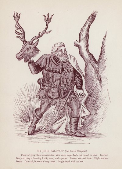Shakespeares Die lustigen Weiber von Windsor: Sir John Falstaff, die Waldverkleidung von English School