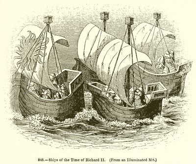 Schiff zur Zeit von Richard II von English School