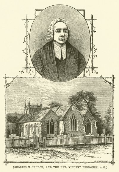 Shoreham Kirche und der Reverend Vincent Perronet, AM von English School
