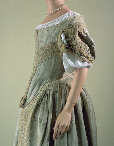 Silbergewebtes Kleid, 1660er Jahre von English School