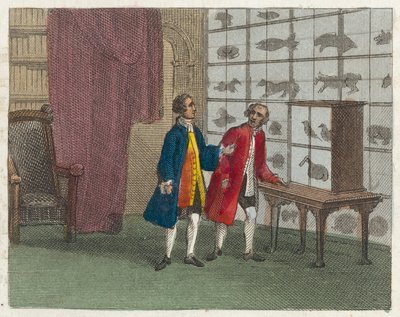Sir Hans Sloanes Museum (farbige Gravur) von English School