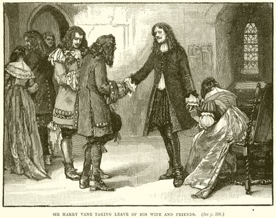 Sir Harry Vane verabschiedet sich von seiner Frau und seinen Freunden von English School