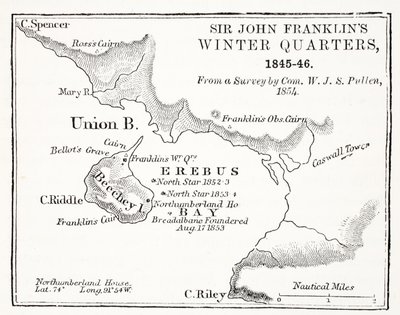 Sir John Franklins Winterquartiere, 1845-1846 von English School
