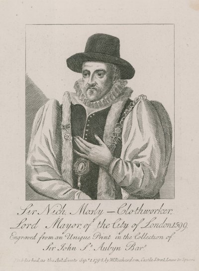 Sir Nicholas Mosley, Tuchmacher, Lord Mayor von London, 1599 von English School