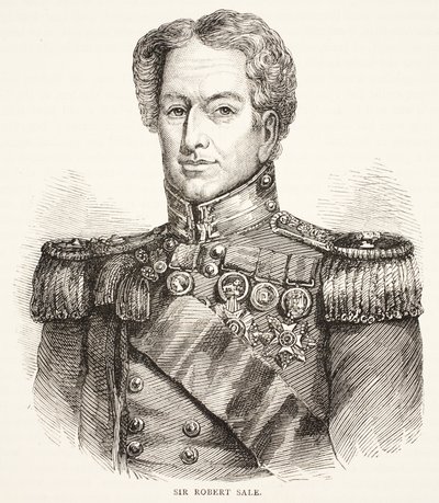 Sir Robert Sale, Illustration aus Cassells Illustrierter Geschichte Englands von English School