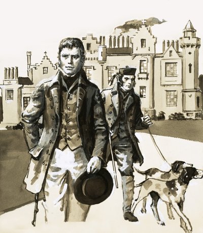 Sir Walter Scott spaziert mit Tom Purdie von English School