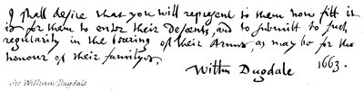 Sir William Dugdale von English School